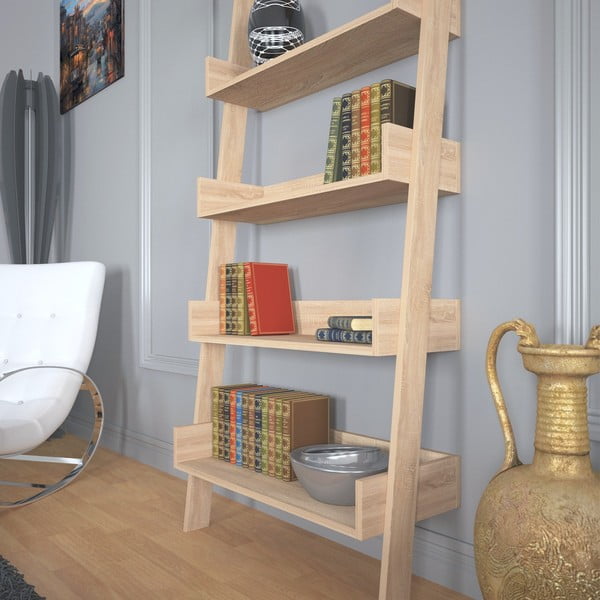 Bibliotecă cu aspect de stejar 80x195 cm Only - Kalune Design-image-4