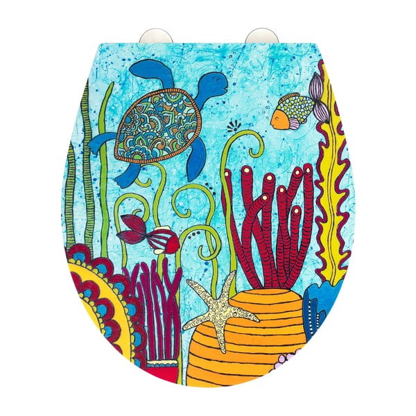 Capac WC 37 x 44,5 cm Easy-Close (cu închidere automată) Rollin'Art Under Water – Wenko