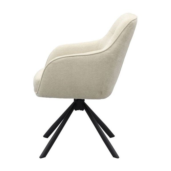 Scaun de living crem cu cotiere tapițat Avola – Unique Furniture-image-3