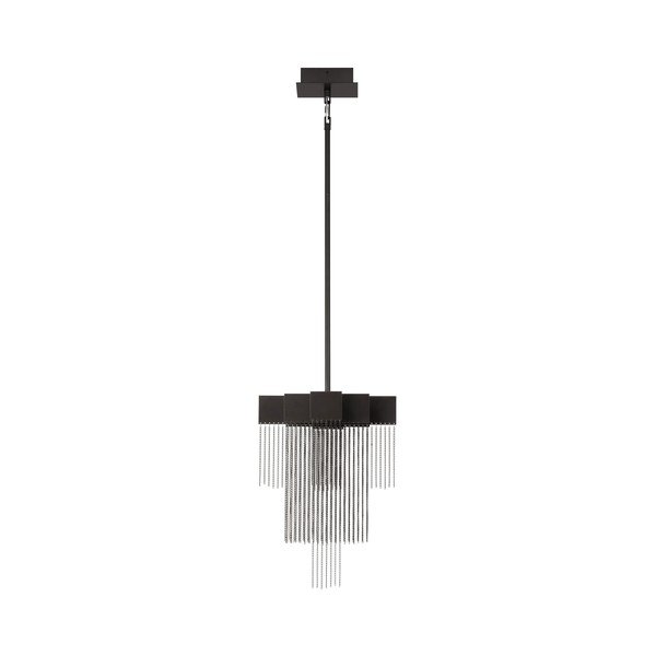 Lustră negru-mat LED cu intensitate reglabilă din oțel Revια – Nova Luce