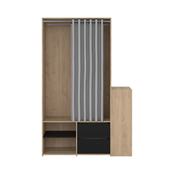 Set pentru hol negru/cu  aspect de lemn de stejar Kit – Tvilum