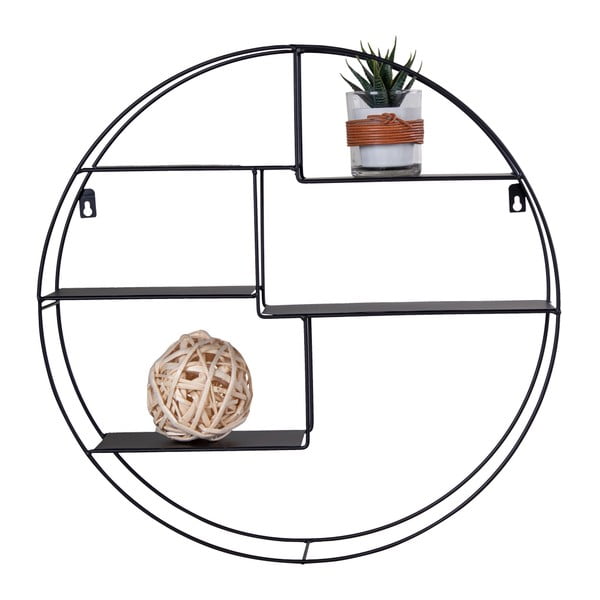 Etajeră neagră metalică de perete Genk - House Nordic-image-3