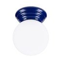 Plafonieră albastră din ceramică cu abajur din sticlă ø 12 cm Farsa – Sollux