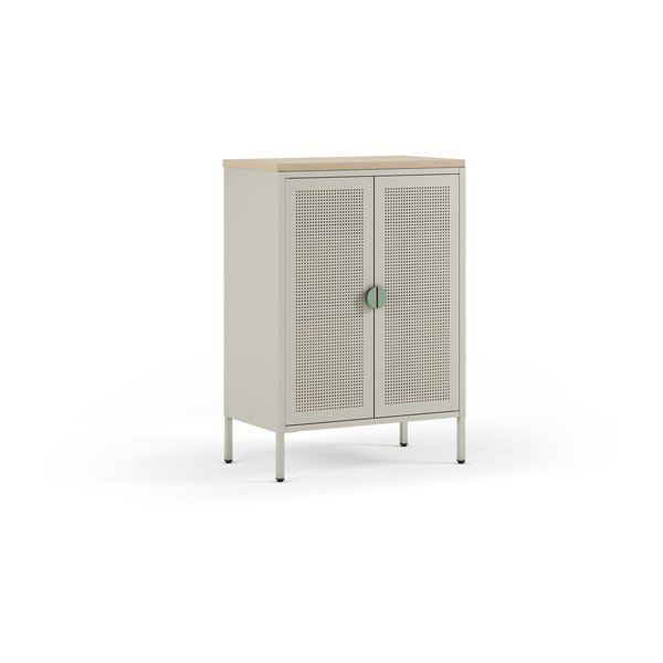 Dulap crem/în culoare naturală din metal 70x100x40 cm Sayla – Marckeric