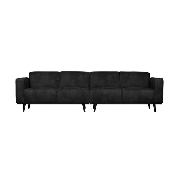 Canapea din piele artificială BePureHome Statement, 280 cm, negru
