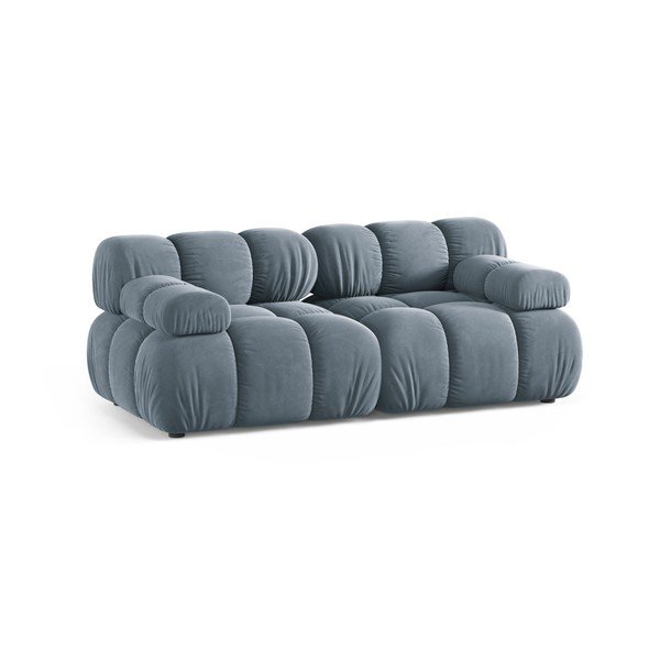 Canapea modulară gri cu tapițerie din catifea 188 cm – Micadoni -image-1