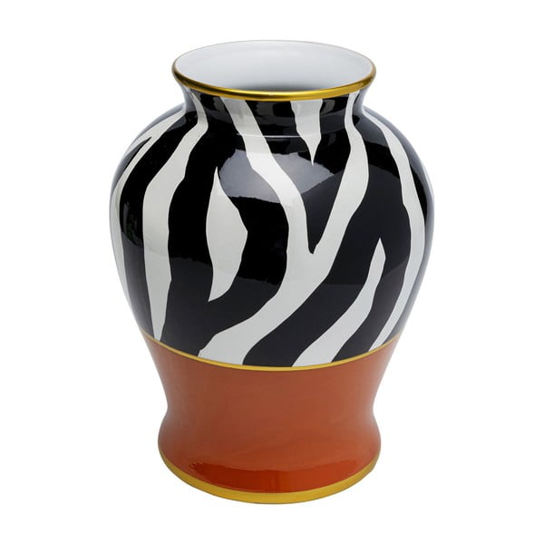Vază cu motiv zebră Kare Design Zebra Ornament, înălțime 38 cm