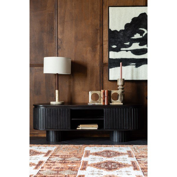 Comodă TV maro închis din lemn de mango 140x45x40 cm Kenji – Dutchbone-image-1