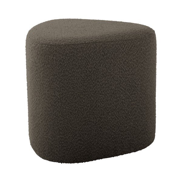 Taburet gri/maro cu tapițerie din țesătură bouclé Ada – Leitmotiv