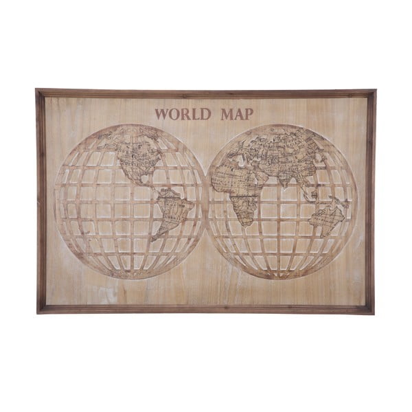 Decorațiune de perete Mauro Ferretti World Map, 120 x 80 cm
