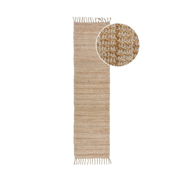 Covor în culoare naturală tip traversă 60x230 cm Levi – Flair Rugs
