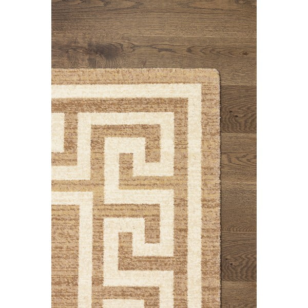 Covor maro deschis din lână 133x180 cm Cesar – Agnella-image-3