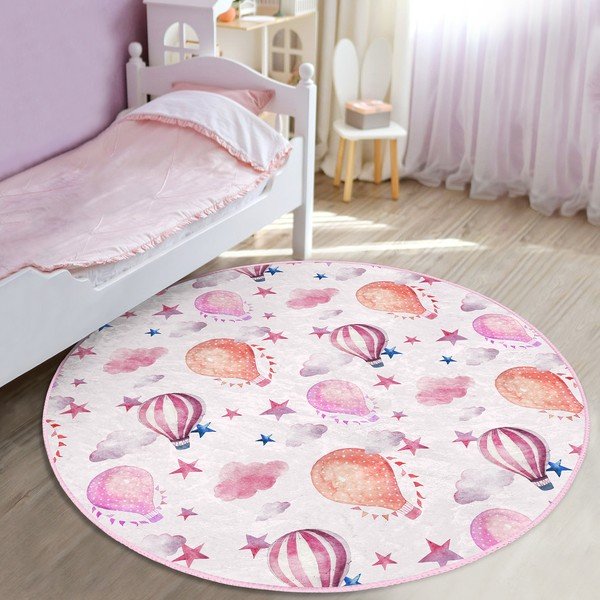 Covor pentru copii roz ø 120 cm Comfort – Mila Home-image-1