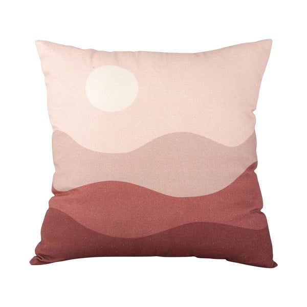 Pernă decorativă din bumbac PT LIVING Pink Sunset, 45 x 45 cm, roz-roșu