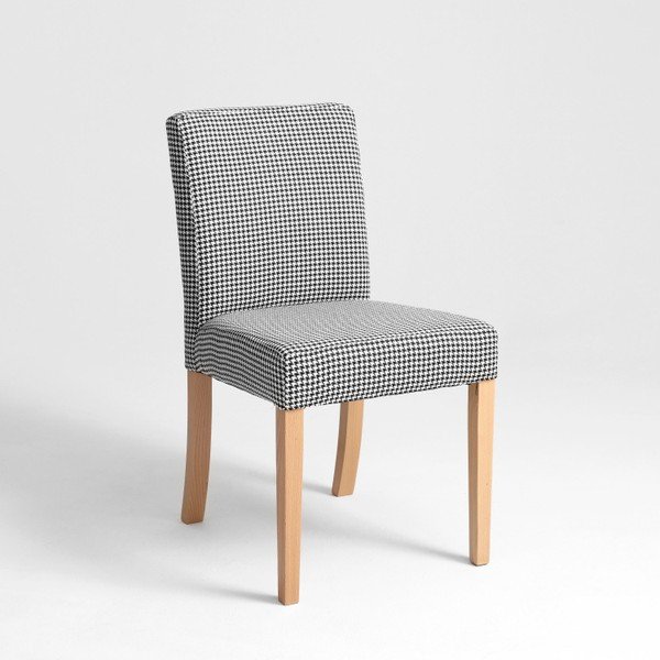 Scaun cu picioare de culoare naturală, Custom Form Wilton, negru - alb-image-1