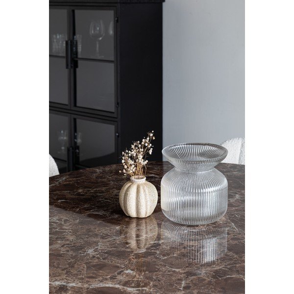 Masă de dining rotundă cu blat cu aspect de marmură ø 110 cm Maru – White Label-image-2