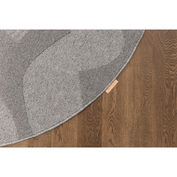 Covor gri rotund din lână ø 200 cm Morphic Botanica – Agnella-image-4