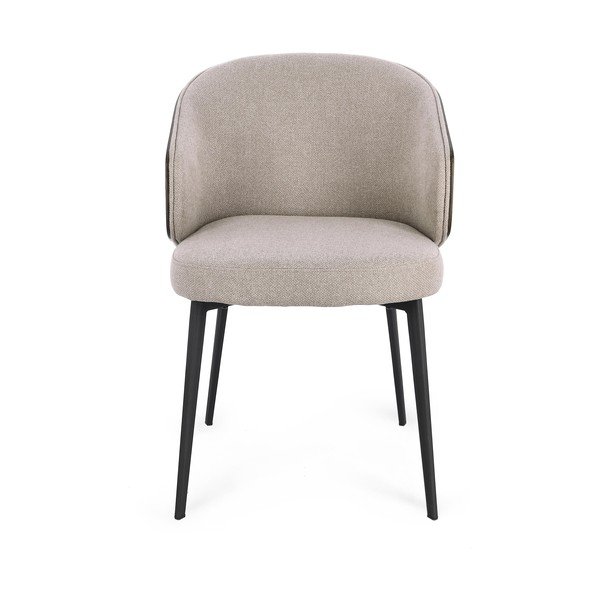 Scaun de living gri deschis cu cotiere tapițat Kinsley – Bizzotto-image-1