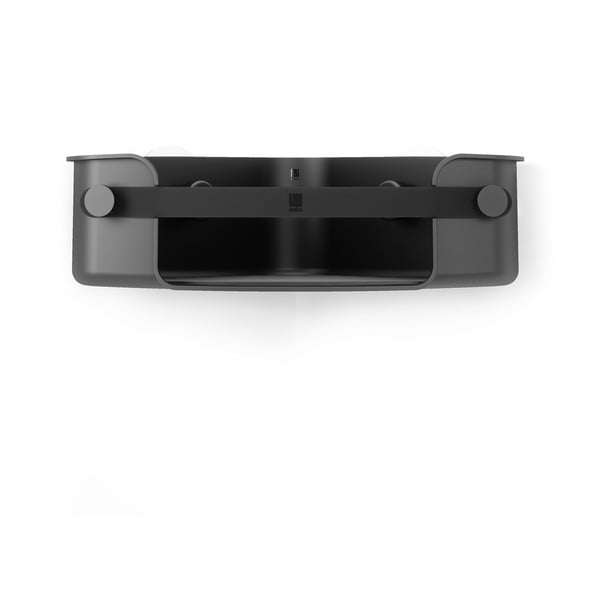 Raft pentru baie negru autoadeziv, pentru colț, din plastic Flex Adhesive – Umbra-image-3