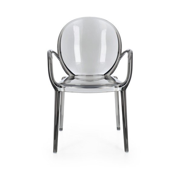 Scaun de grădină gri din plastic Camilla – Bizzotto-image-2