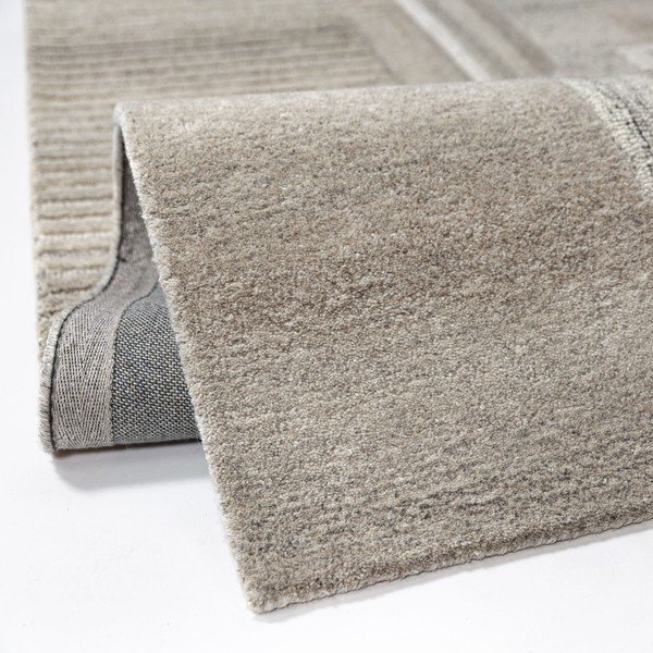 Covor grej țesut manual din lână 140x200 cm Lira  – Flair Rugs-image-3