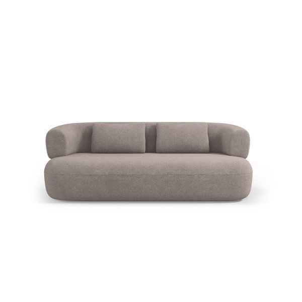 Canapea maro deschis cu tapițerie din țesătură bouclé 178 cm Jenny – Micadoni -image-2