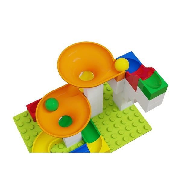 Set traseu suplimentar pistă cu bilă Hubelino, 44 piese-image-4