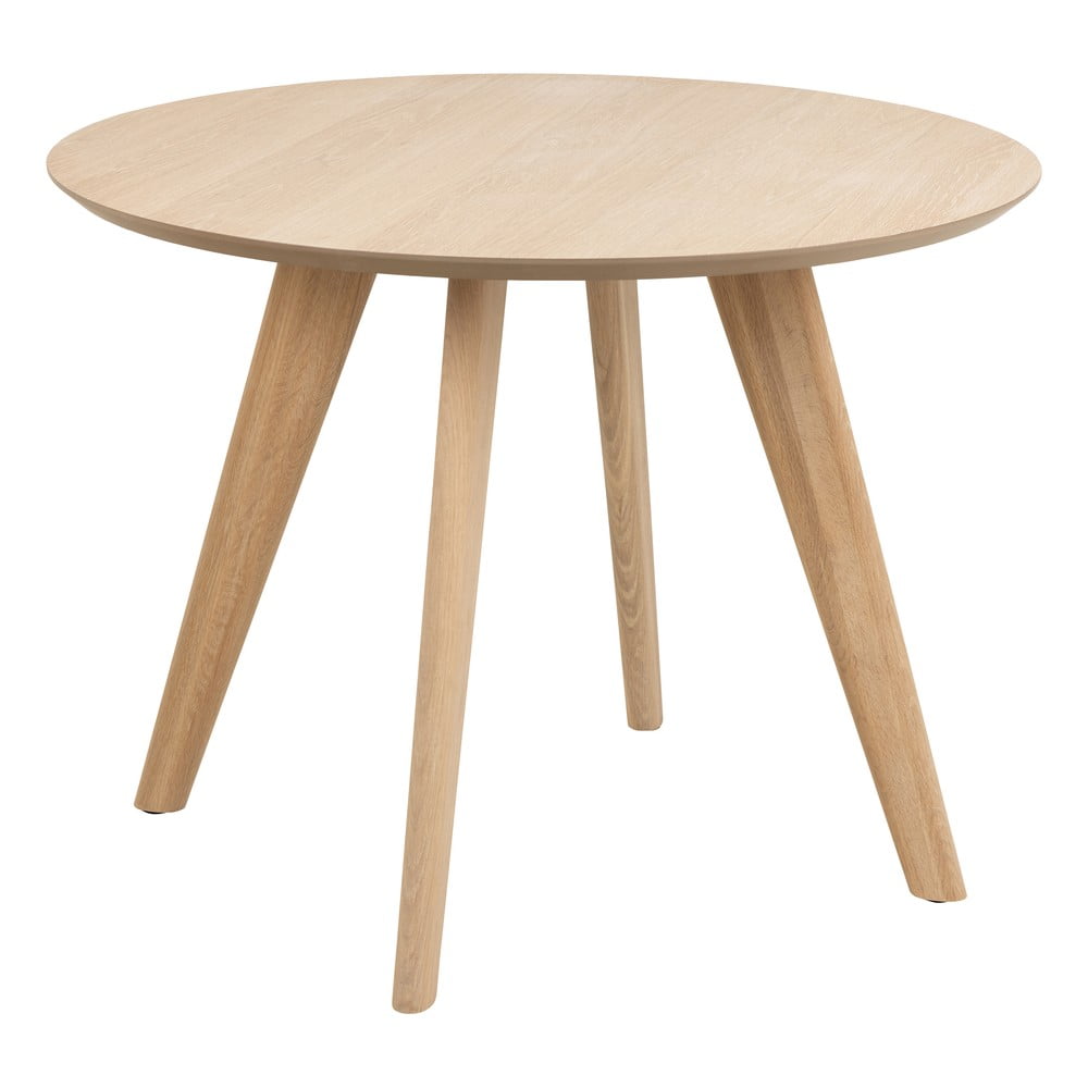 Masă de dining rotundă cu blat cu aspect de lemn de stejar ø 100 cm Townsville – Actona