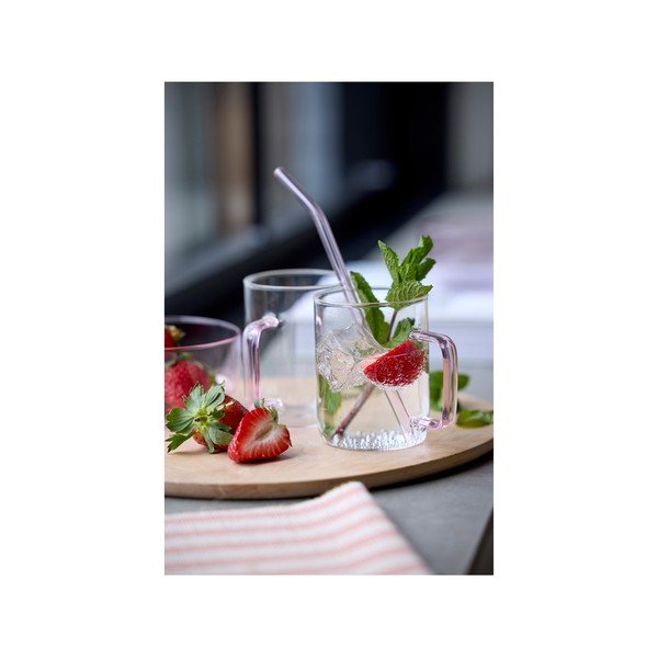 Paie de băut cu perie de curățare 4 buc. din sticlă – Lyngby Glas-image-1