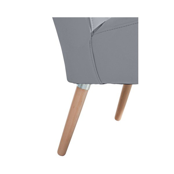 Fotoliu din imitație de piele Max Winzer Neele Leather Gray, gri-image-2