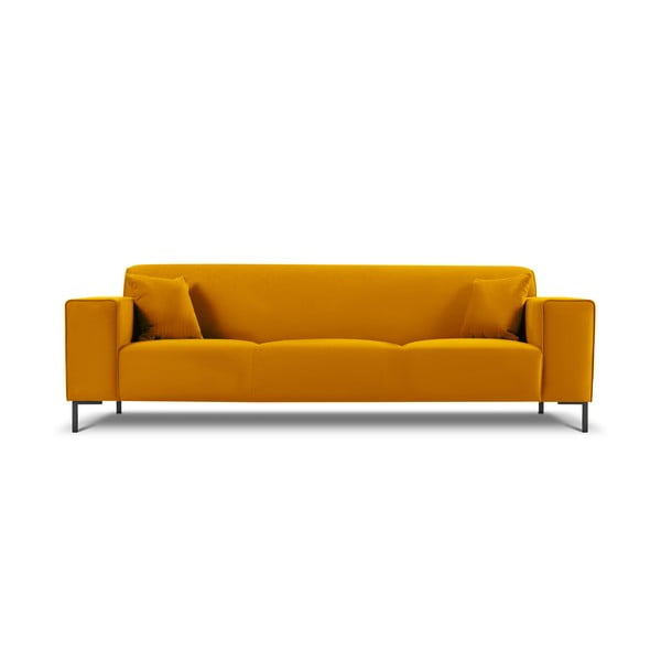 Canapea din catifea Cosmopolitan Design Siena, galben