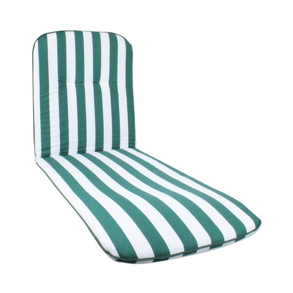 Pernă pentru scaun de grădină albă/verde pentru șezlong 60x192 cm Cardiff – Sun Garden-image-1