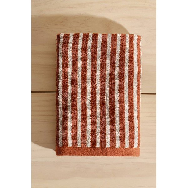 Prosop maro coniac/crem din bumbac 50x70 cm Dixie – Jotex-image-1