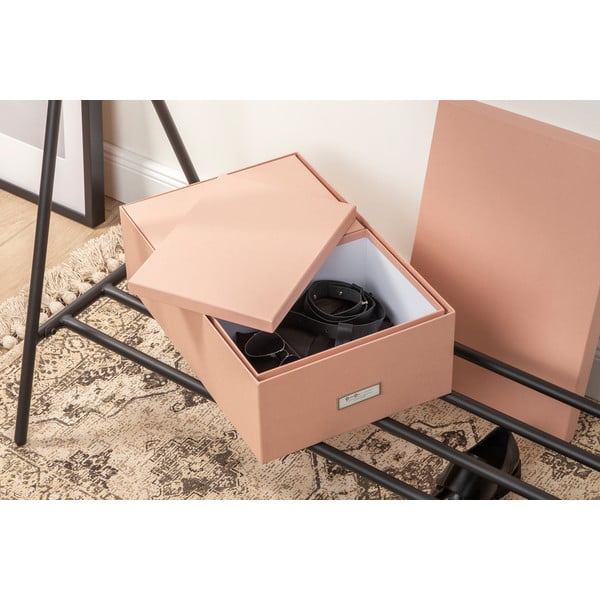 Cutii de depozitare 3 buc. din carton cu capac Inge – Bigso Box of Sweden-image-2