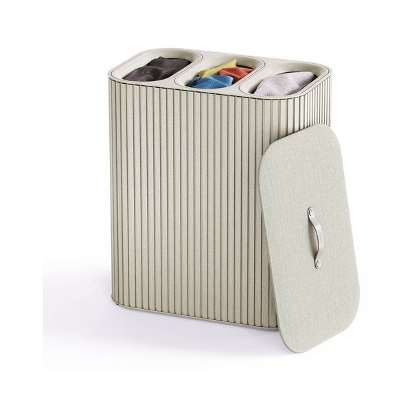 Coș de rufe bej 3x30 l din bambus Tota Trio Luxe – Joseph Joseph