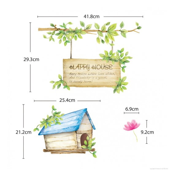 Set autocolante Ambiance Happy House, 42 x 30 cm-image-4