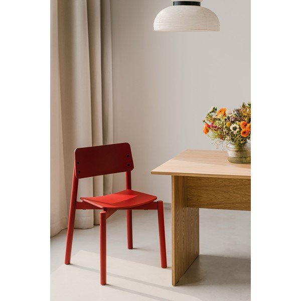 Scaun de dining roșu stivuibil Wem – noo.ma-image-1