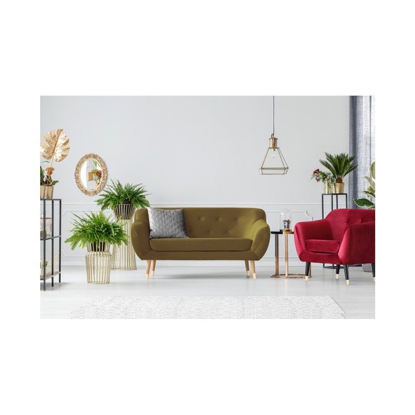 Canapea cu 2 locuri Mazzini Sofas Amelie, auriu-image-3
