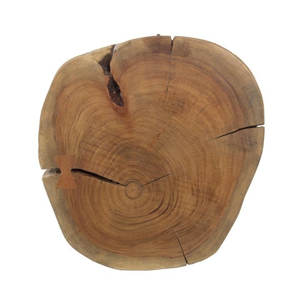 Măsuță de cafea neagră/în culoare naturală cu blat din lemn de acacia ø 35 cm Aron – Bizzotto-image-3
