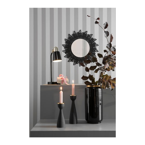 Sfeșnic cu detalii aurii PT LIVING Nimble, înălțime 22,5 cm, negru-image-1