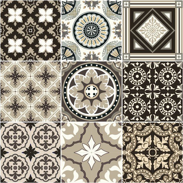Set 9 autocolante de perete Ambiance Tiles Azulejos Pompei, 20 x 20 cm-image-1