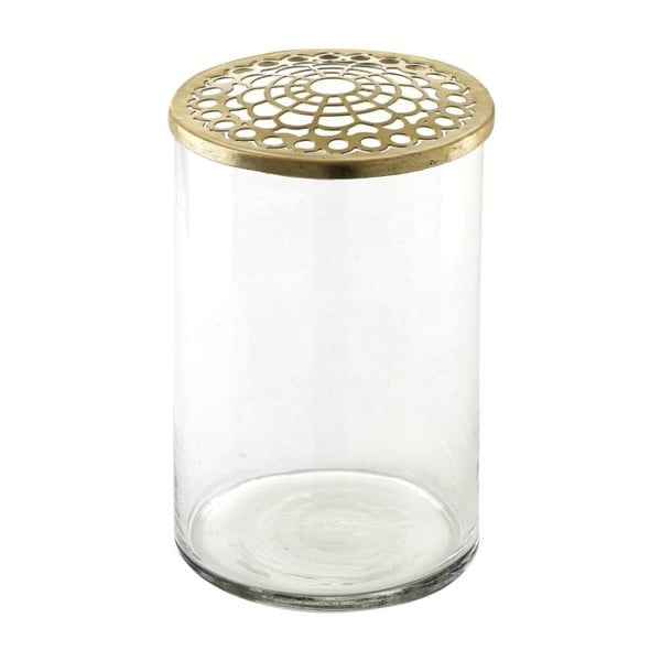 Vază din sticlă A Simple Mess Kassandra Brass, ⌀ 10 cm
