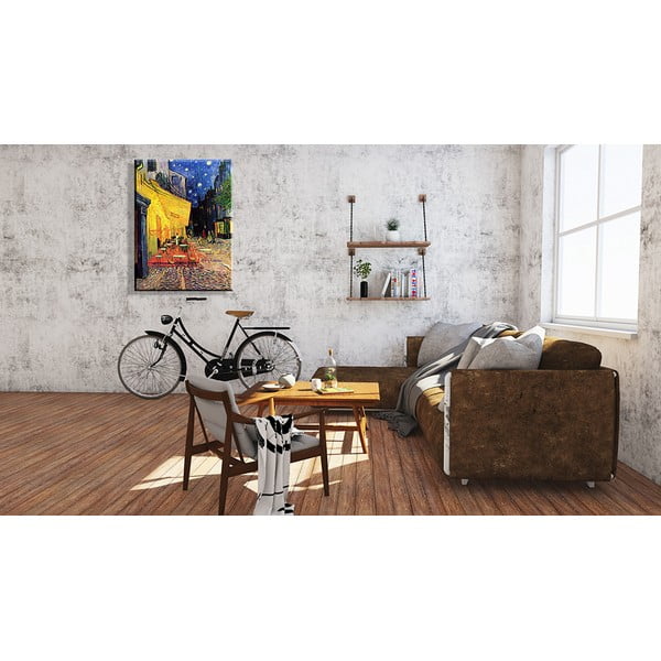 Reproducere pe pânză după Vincent van Gogh - Cafe Terrac, 45 x 60 cm-image-1