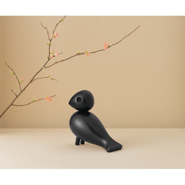 Statuetă din lemn masiv de fag Kay Bojesen Denmark Songbird Ravn, negru-image-2