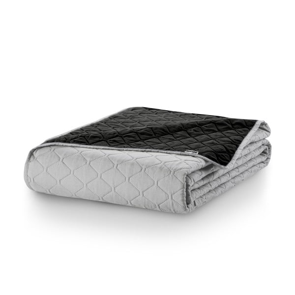Cuvertură cu 2 fețe din microfibră DecoKing Axel, 240 x 260 cm, negru - gri-image-4