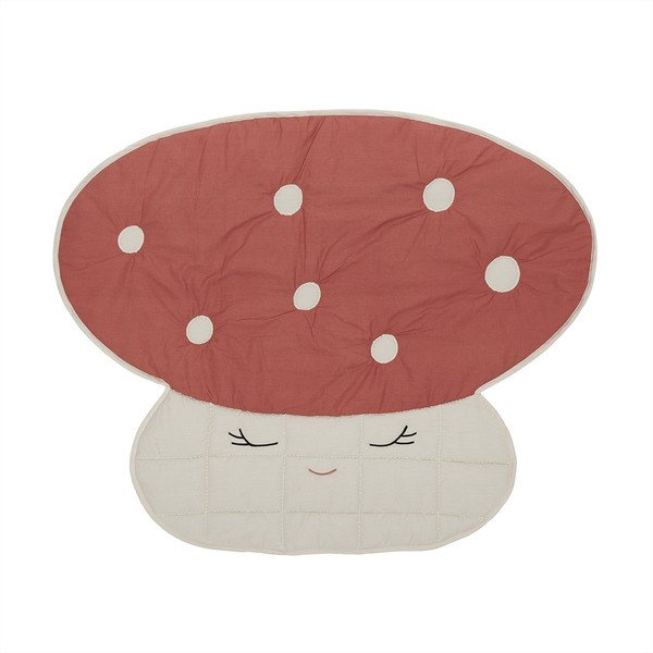 Saltea de joacă pentru copii roșie 120x98 cm Mushroom – OYOY Mini