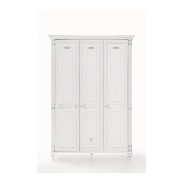 Șifonier Romantic 3 Doors Wardrobe, alb