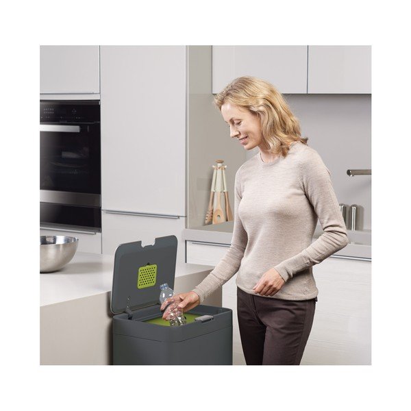 Coș deșeuri reciclabile Joseph Joseph IntelligentWaste Totem 48, gri-image-2