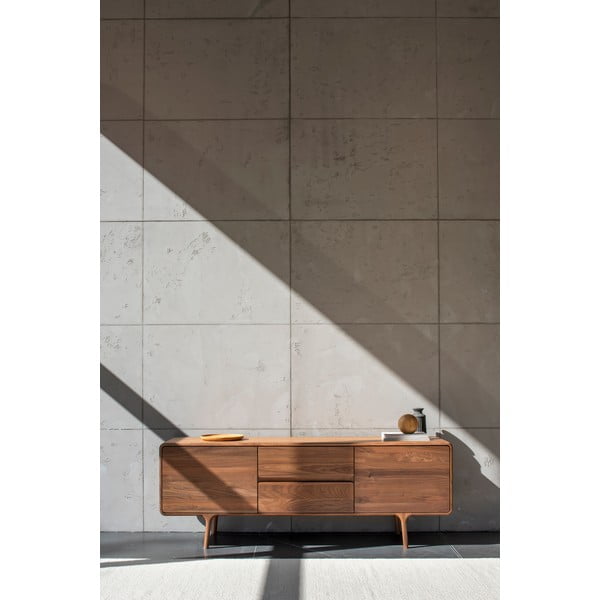 Comodă TV maro din lemn de nuc 180x65x45 cm Fawn – Gazzda-image-1