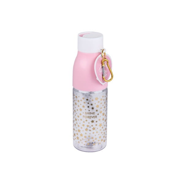 Sticlă cu capac roz Tri-Coastal Design Plastic World